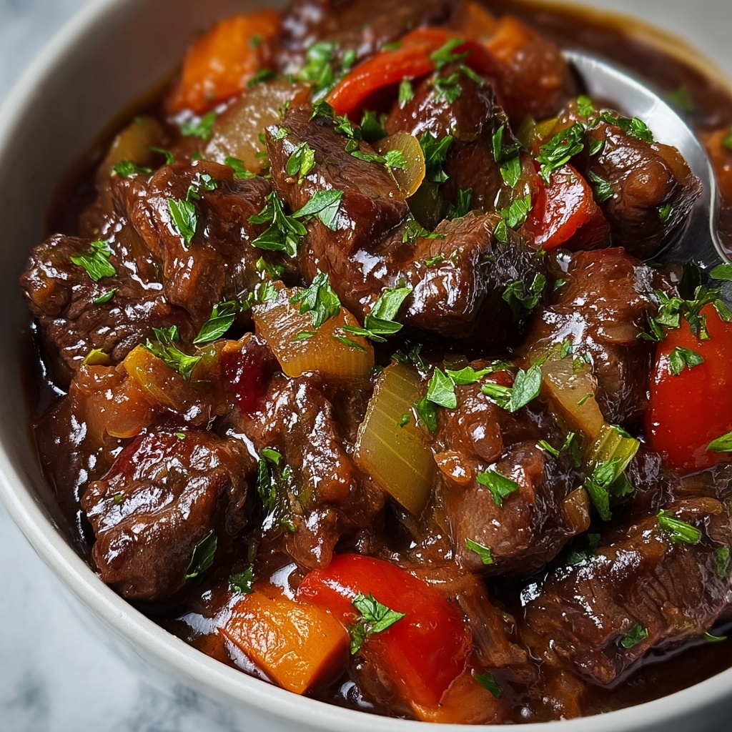 Pepper Steak in a Crock Pot Recipe - Recipe Image