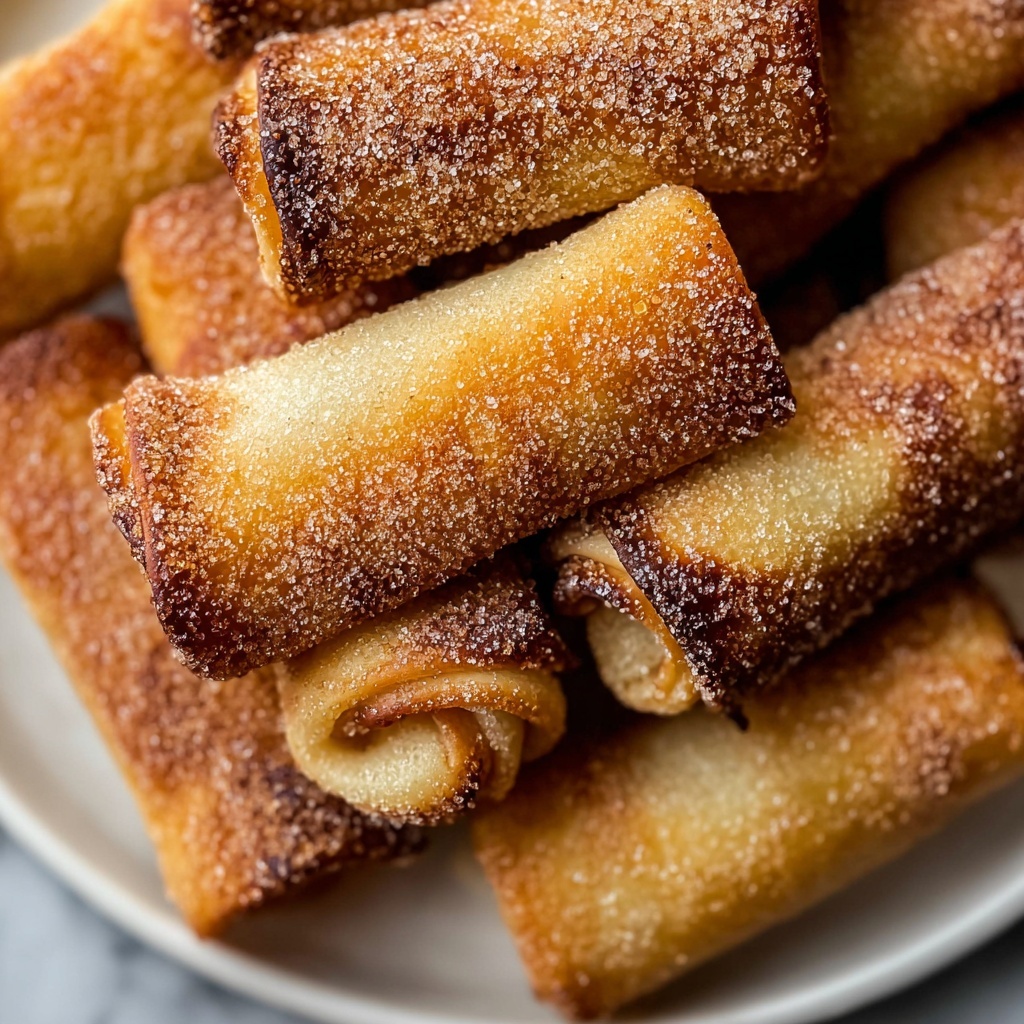 Apple Pie Egg Rolls with Cinnamon Sugar and Caramel Dipping Recipe - Recipe Image
