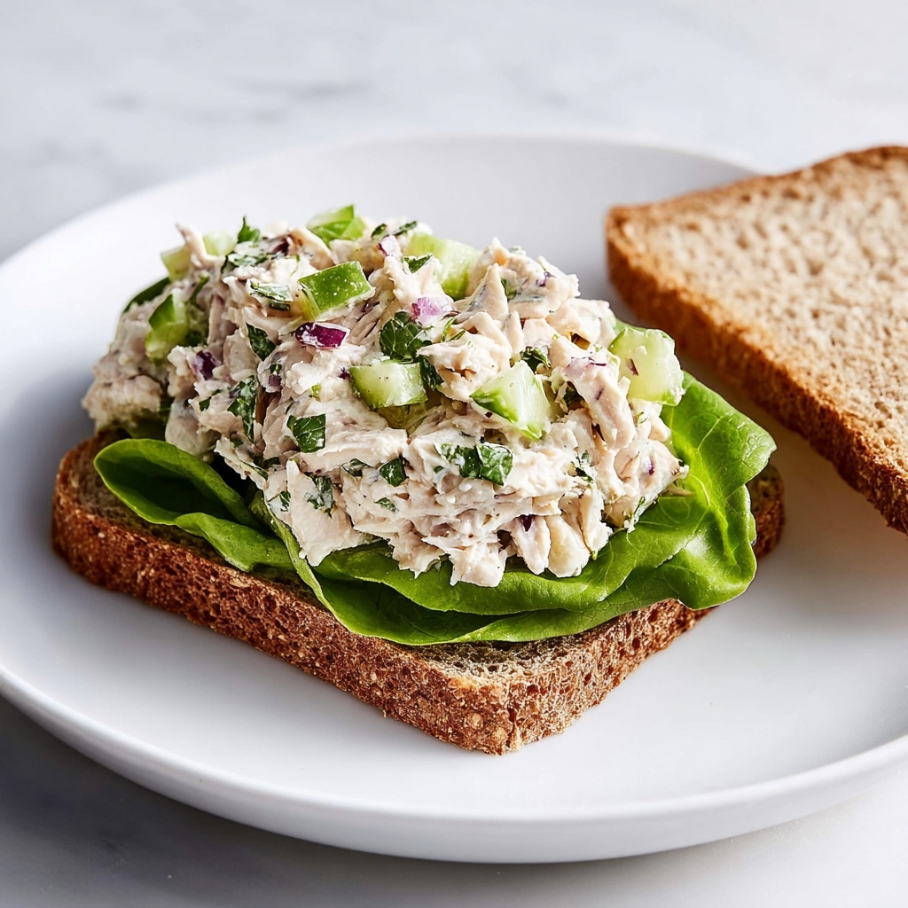 Creamy Tuna Salad with Mayonnaise, Red Onion, and Dill Pickle Relish Recipe - Recipe Image
