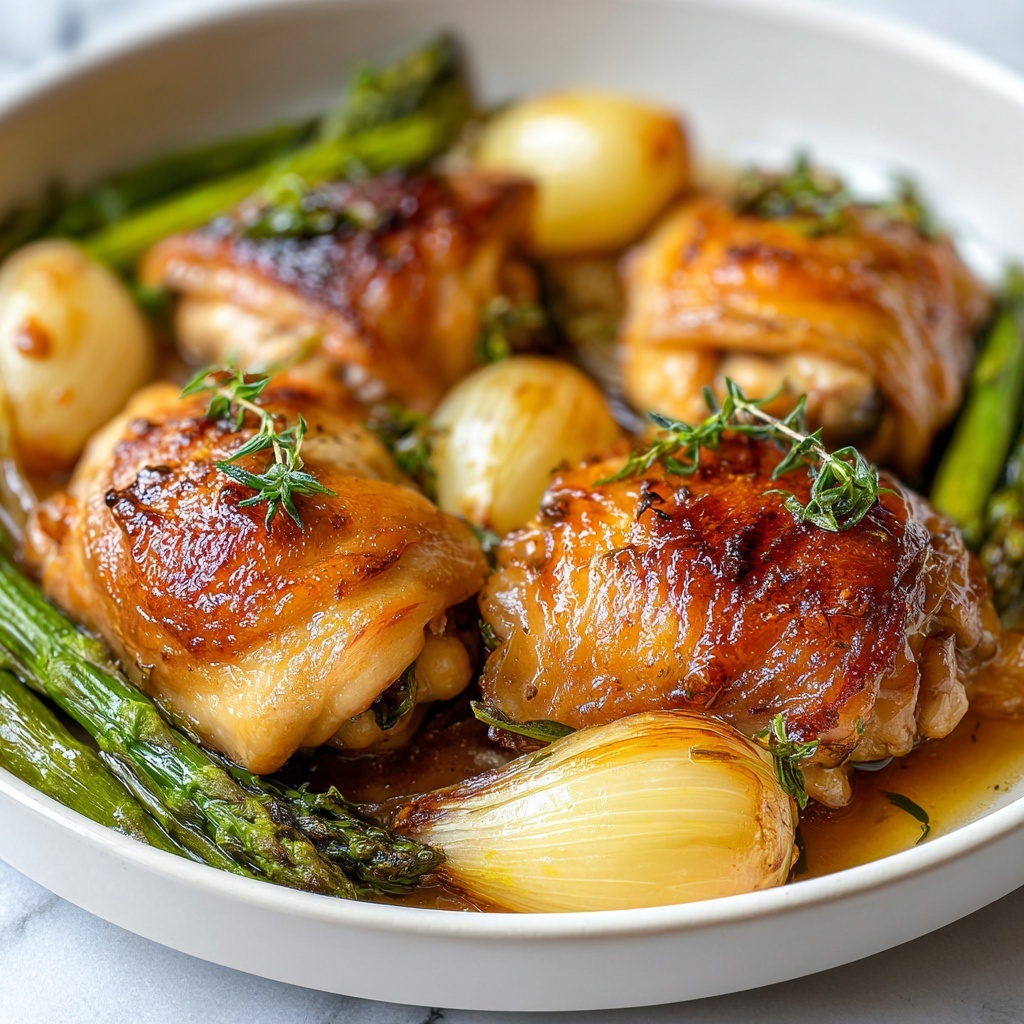 One-Pan Roasted Chicken with Spring Vegetables Recipe - Recipe Image