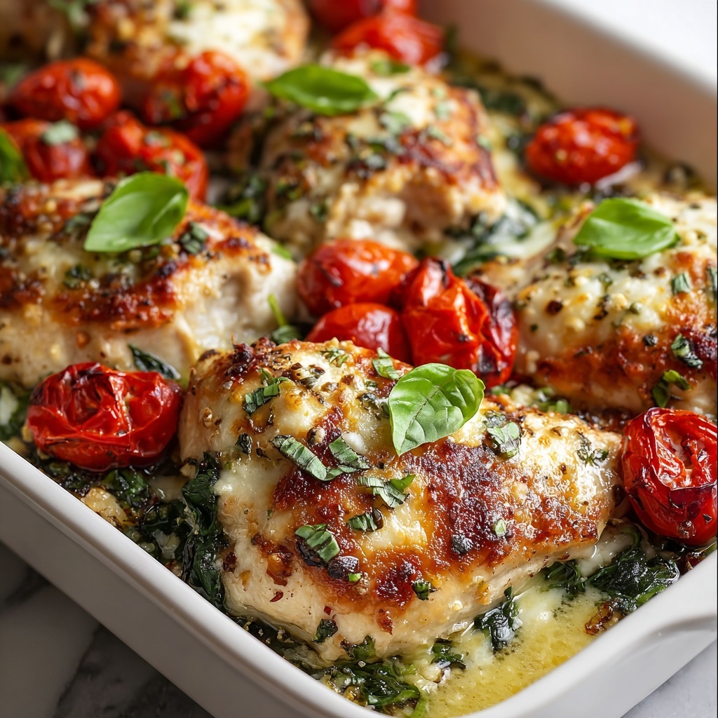 Baked Tuscan Chicken Casserole Recipe - Recipe Image