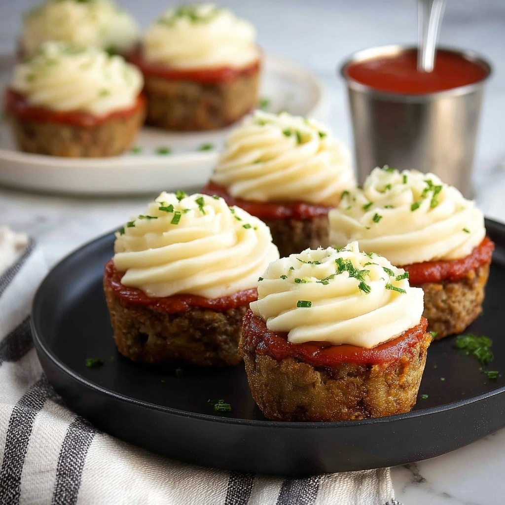 Meatloaf Cupcakes with Mashed Potato Frosting Recipe - Recipe Image