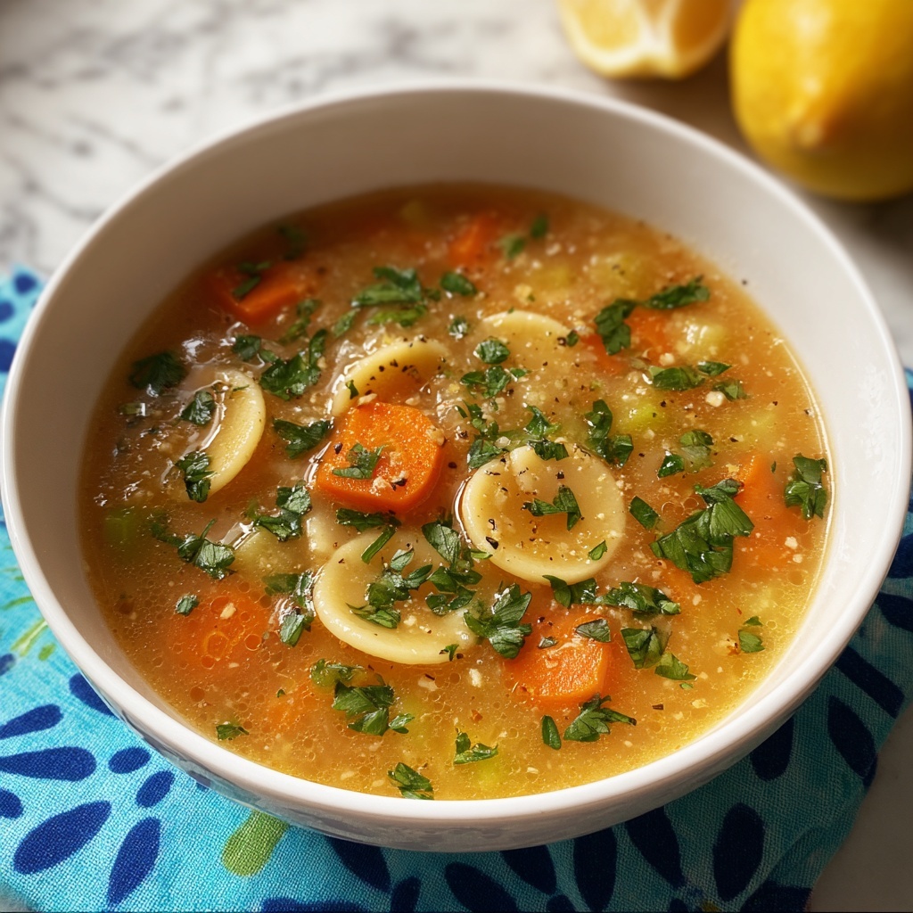 Lentil and Bulgur Soup with Lemon and Parsley Recipe - Recipe Image