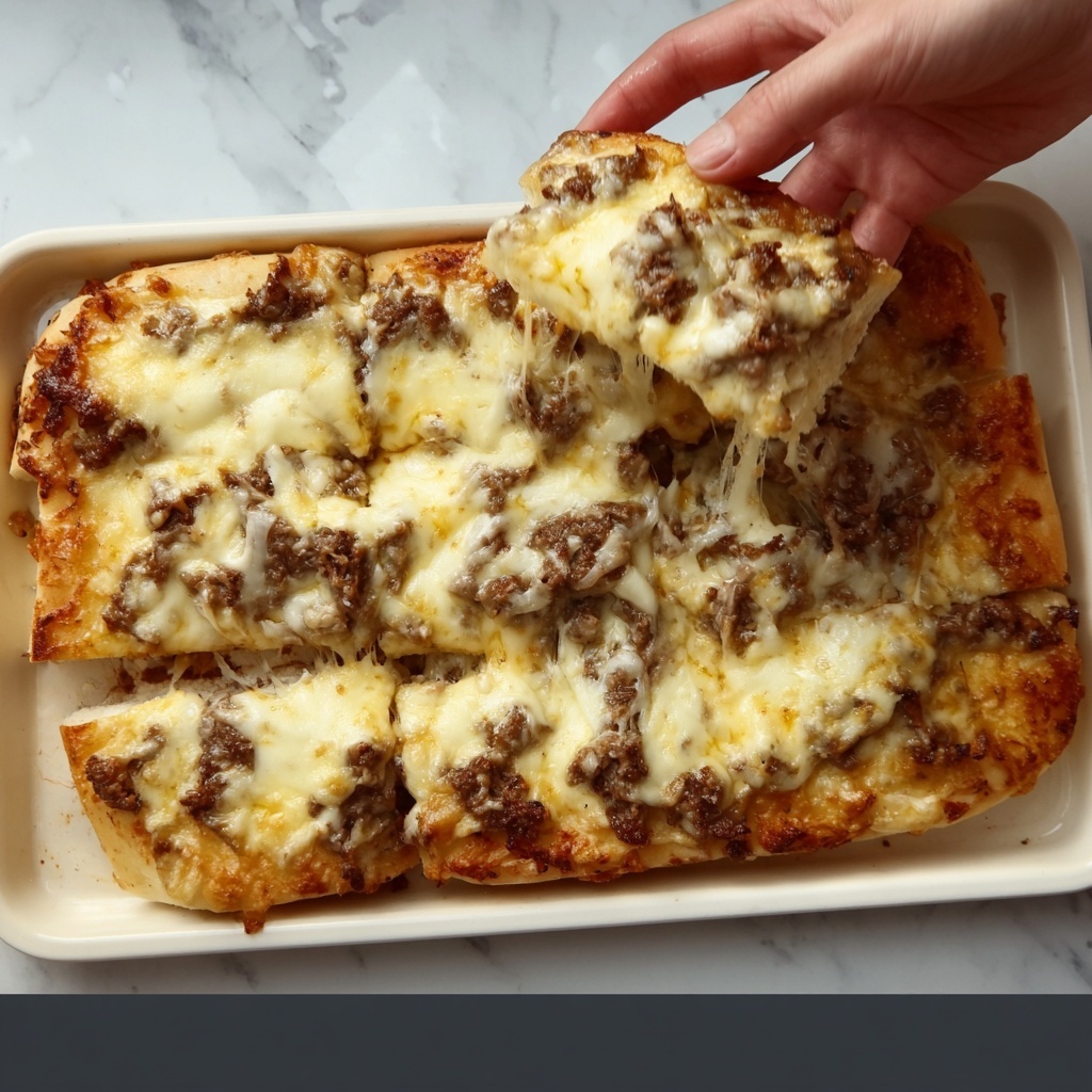Steak Garlic Cheese Bread Recipe - Recipe Image