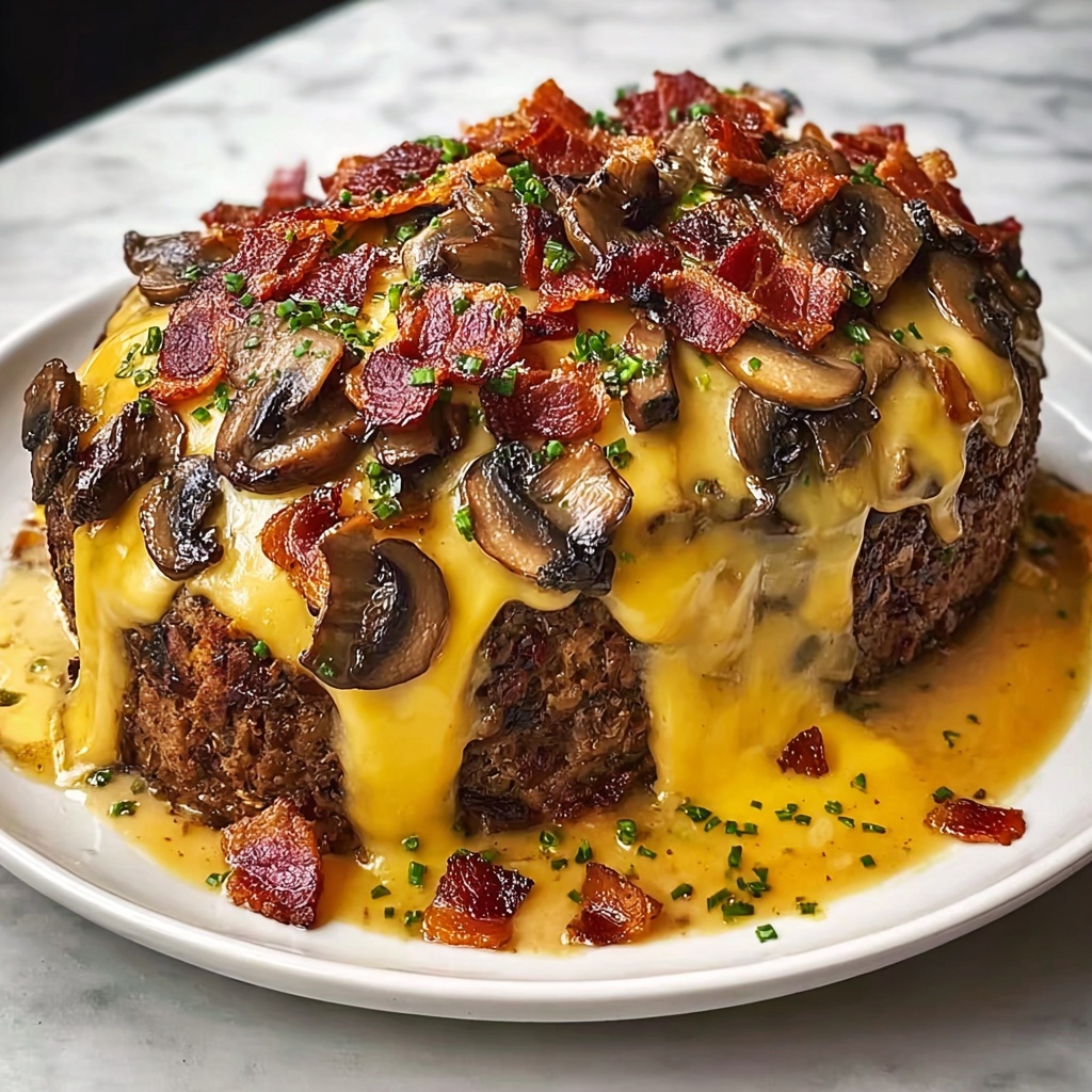 Mushroom and Swiss Cheese Meatloaf Recipe - Recipe Image