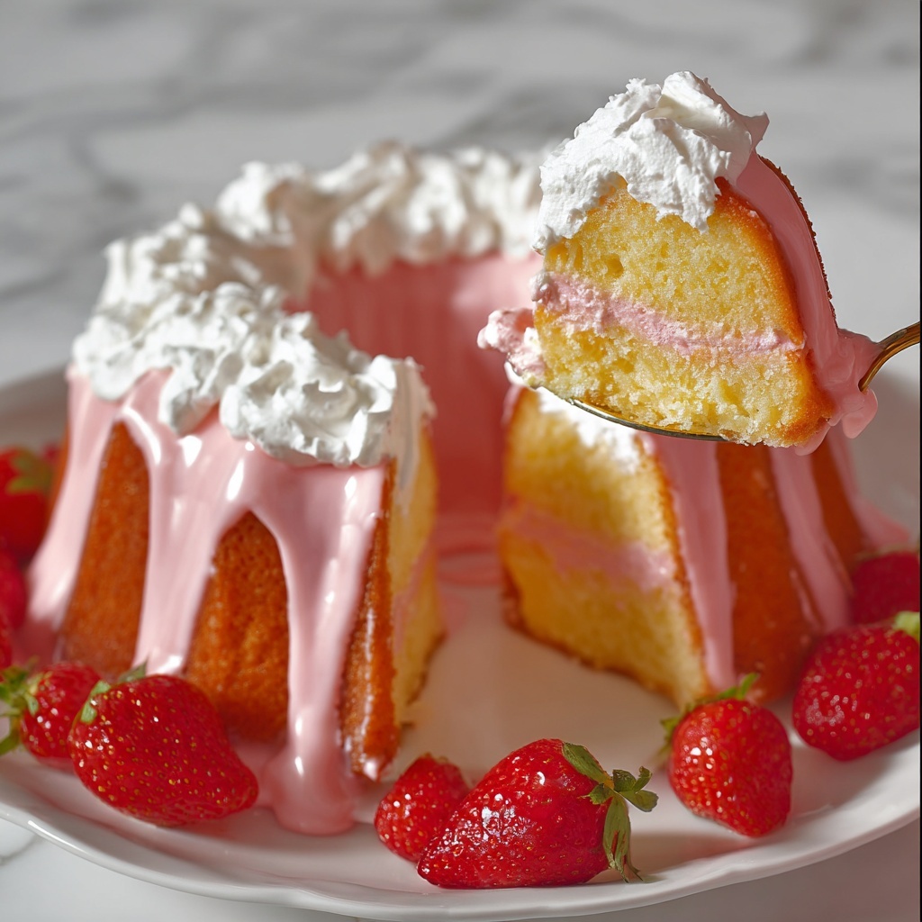 Strawberry Buttermilk Pound Cake Recipe - Recipe Image