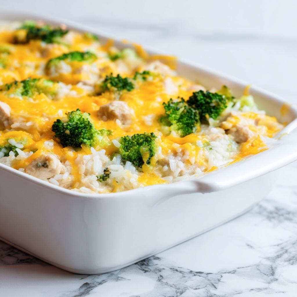 Easy Cheesy Chicken Broccoli Rice Casserole Recipe - Recipe Image
