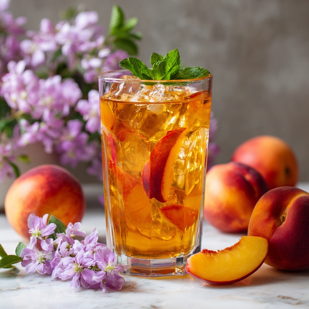 Easy Peach Tea: The Perfect Refreshing Summer Drink Recipe - Recipe Image