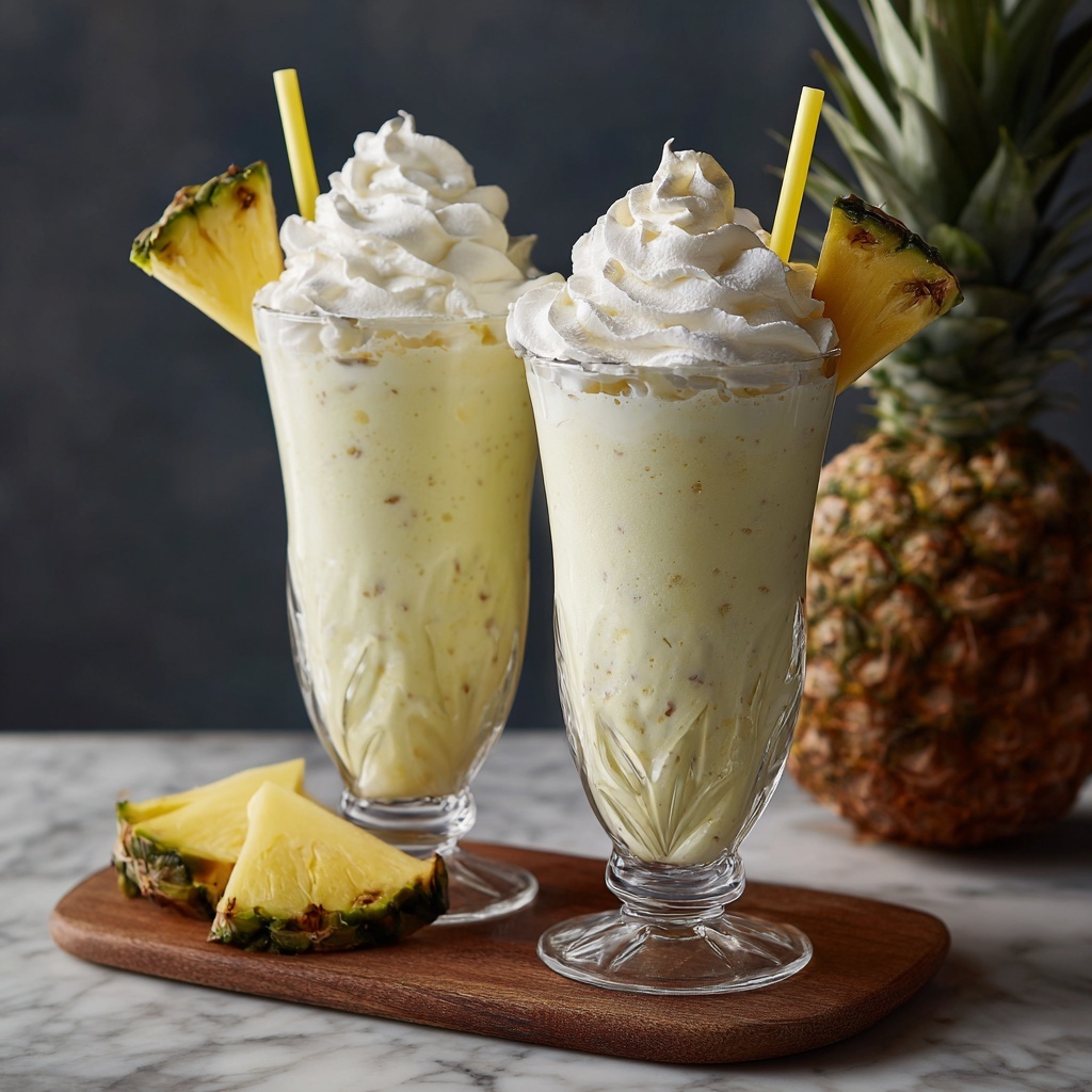 Pina Colada Milkshakes Recipe - Recipe Image