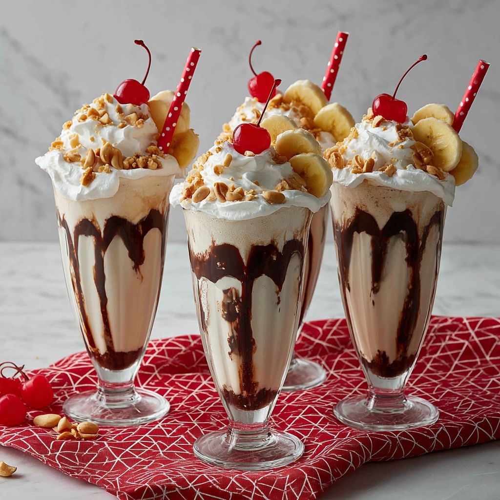 Banana Split Milkshakes Recipe - Recipe Image