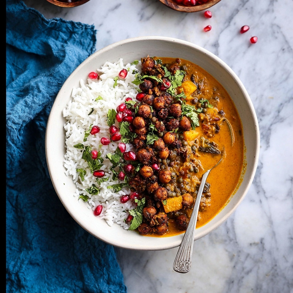 Sweet Potato Lentil Curry with Crispy Sesame Chickpeas Recipe - Recipe Image