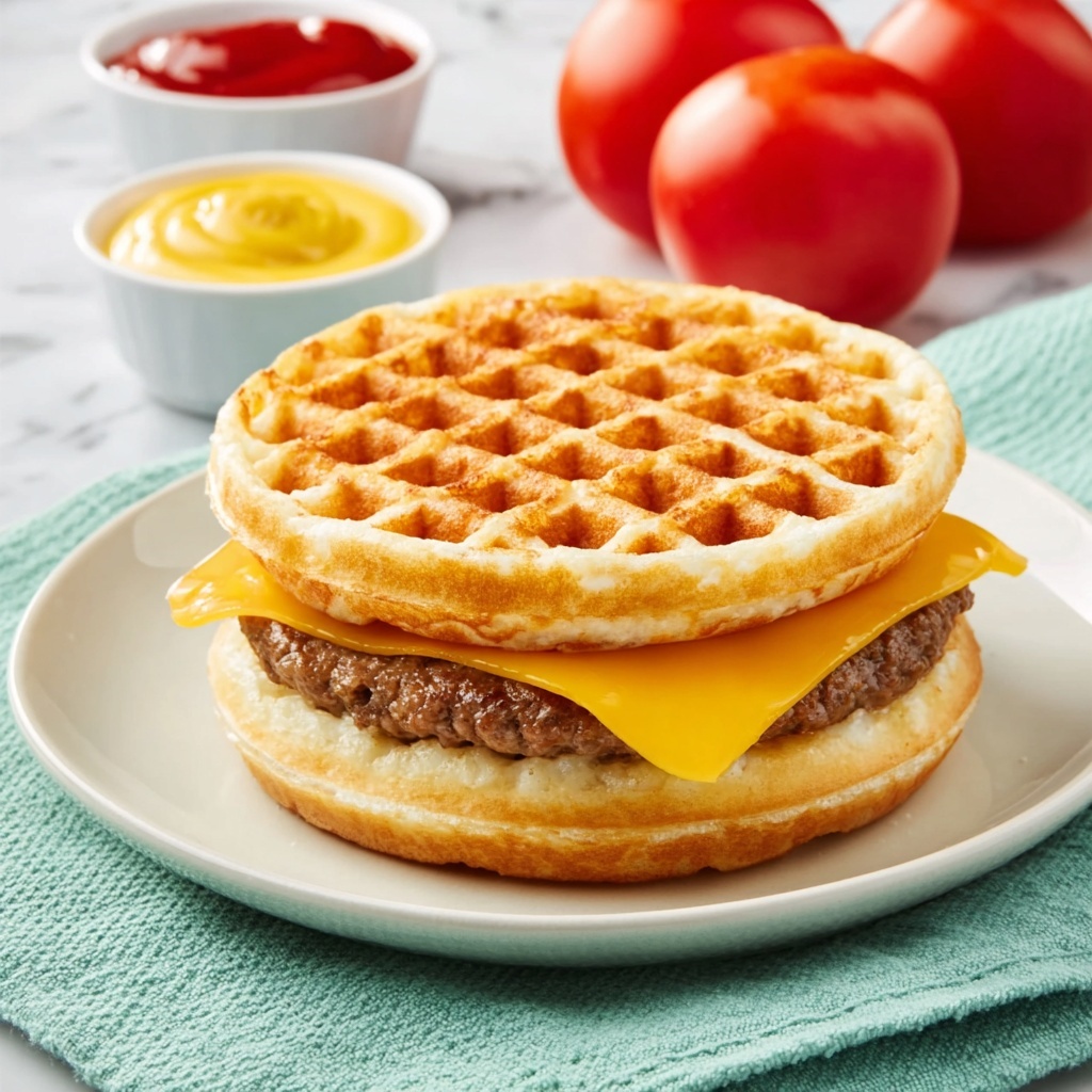 Eggo Sausage, Egg and Cheese Sandwich Recipe - Recipe Image