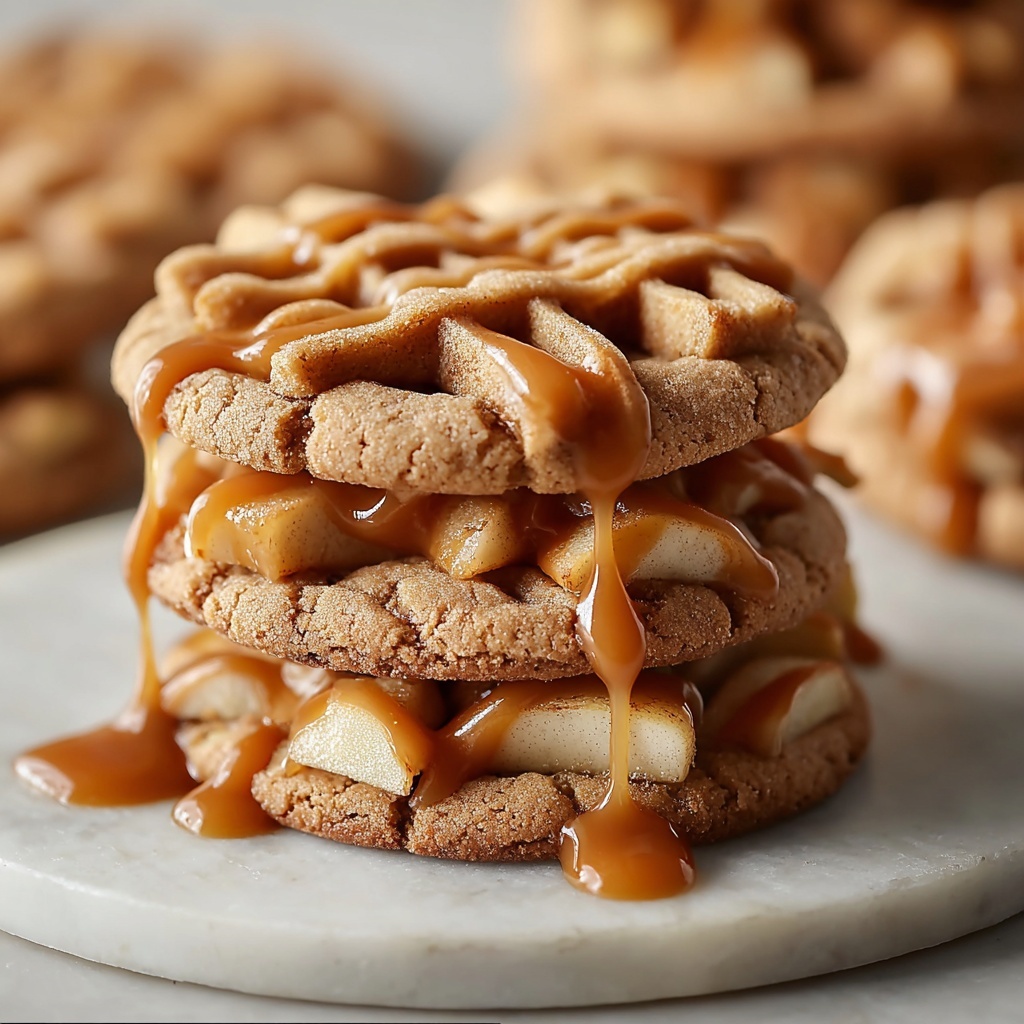 Caramel-Drizzled Apple Cinnamon Cookies Recipe - Recipe Image