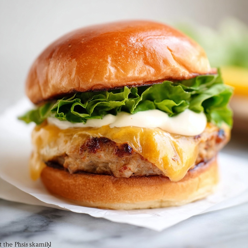 Cheddar Ranch Chicken Burgers Recipe - Recipe Image