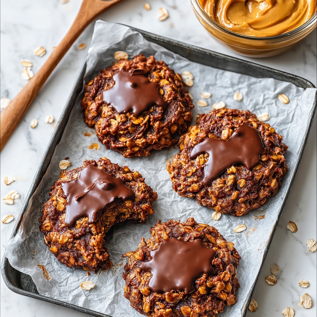 No-Bake Chocolate Peanut Butter Oatmeal Cookies Recipe - Recipe Image