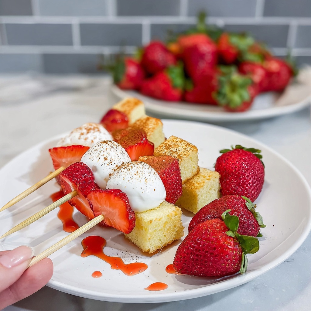 Strawberry Shortcake Kabobs: A Delicious and Easy Dessert Recipe - Recipe Image