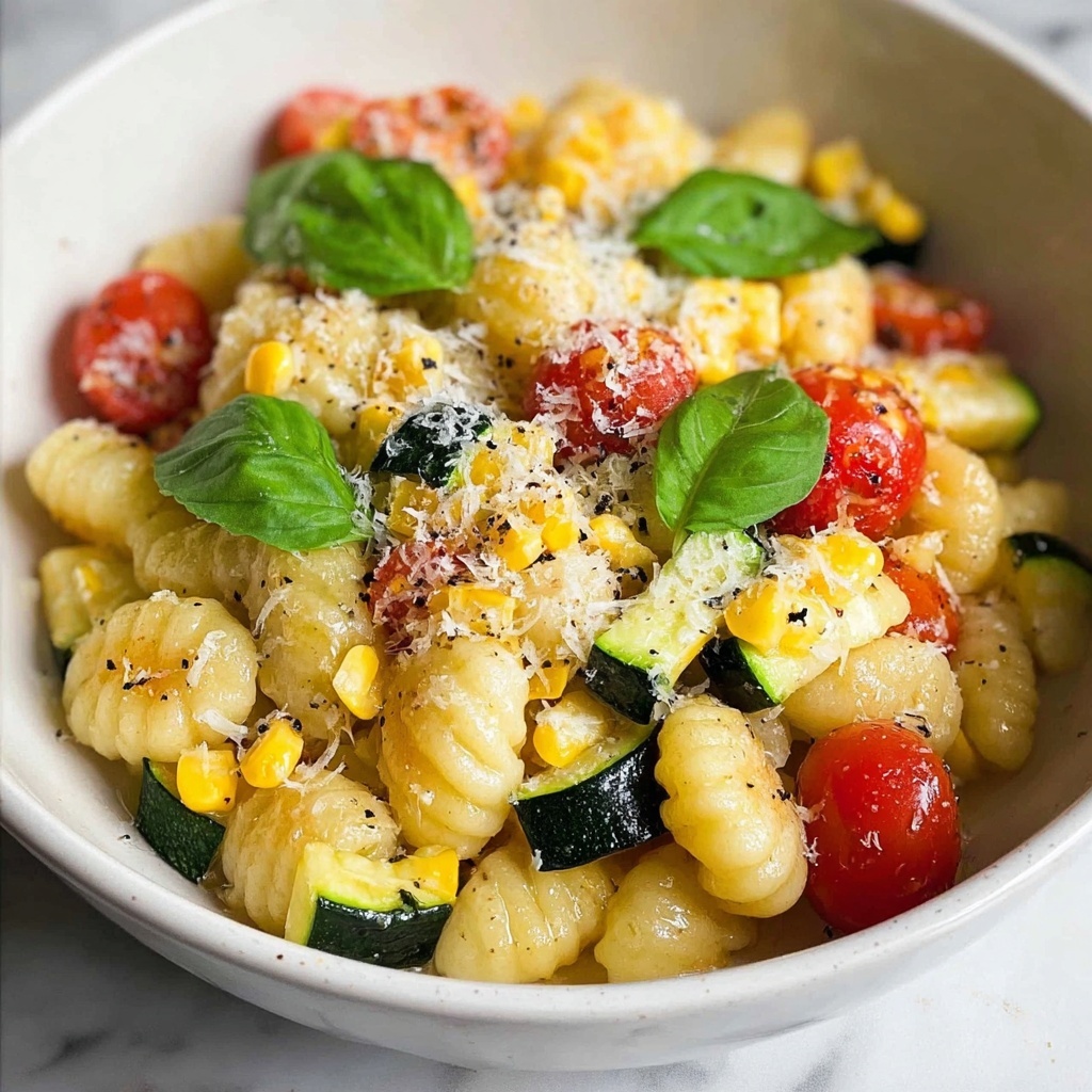 Summer Cavatelli with Corn, Tomatoes, and Zucchini Recipe - Recipe Image