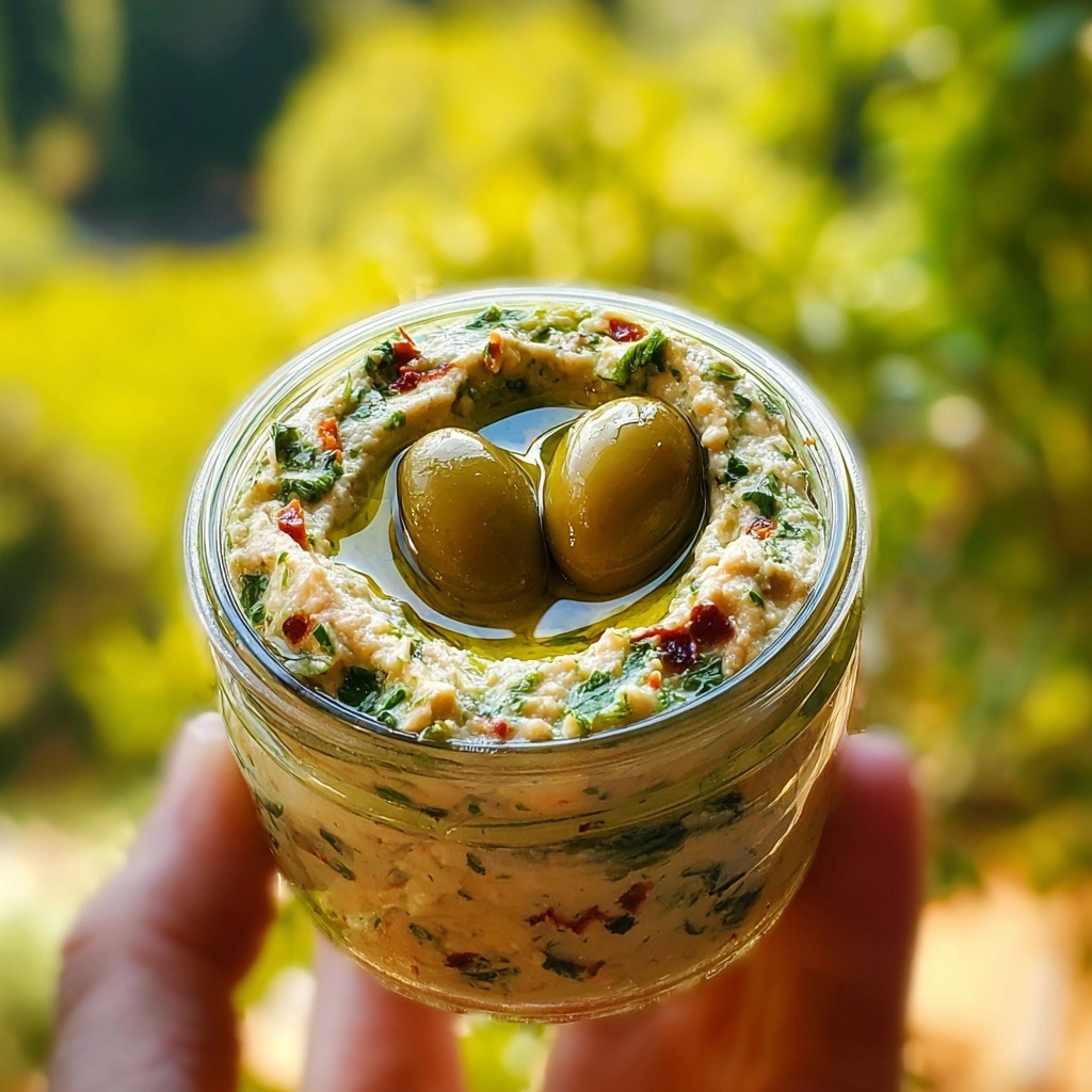 Olive Lovers’ Dream Dip – Creamy Feta & Green Olive Spread Recipe - Recipe Image