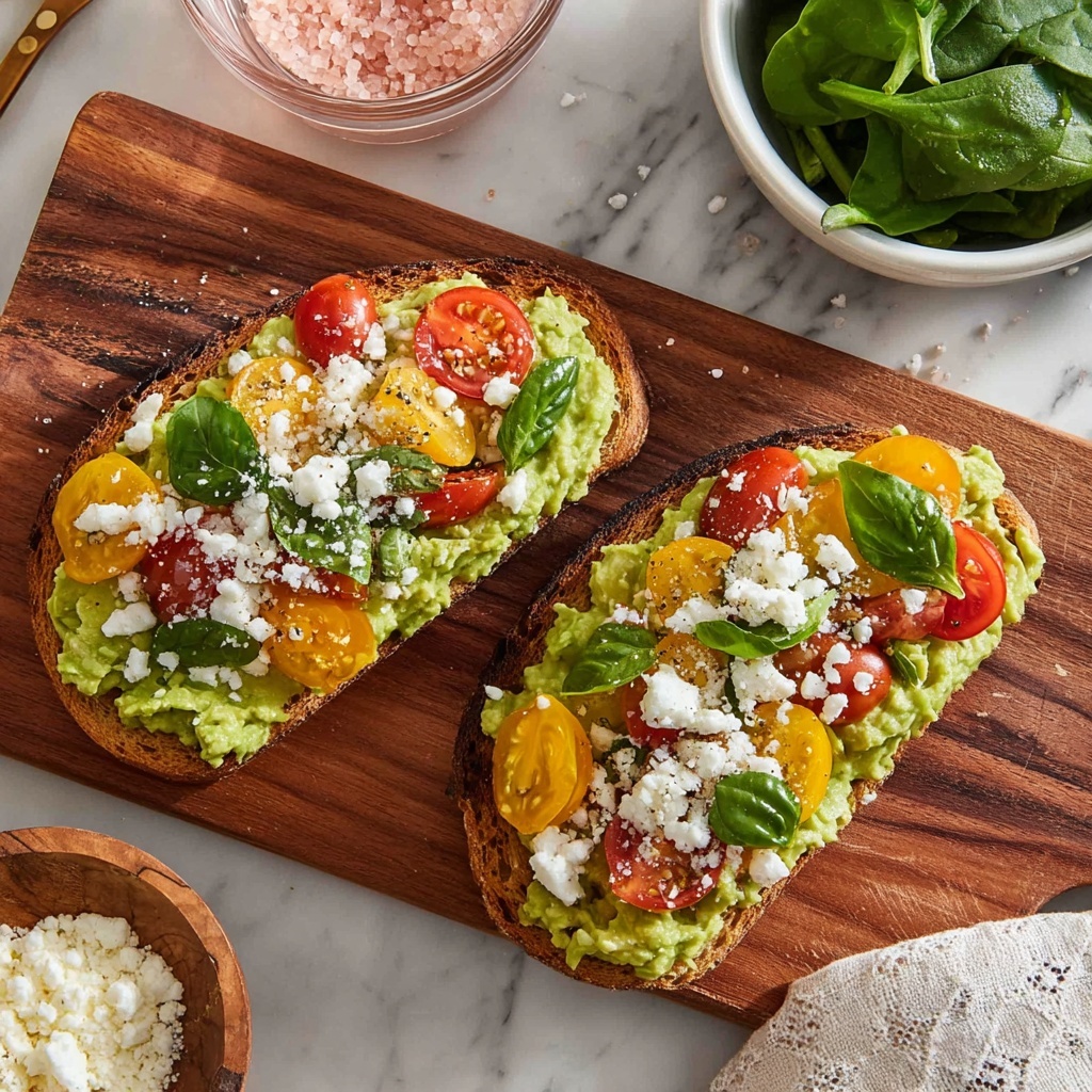 Avocado Toast with Feta Cheese Recipe - Recipe Image