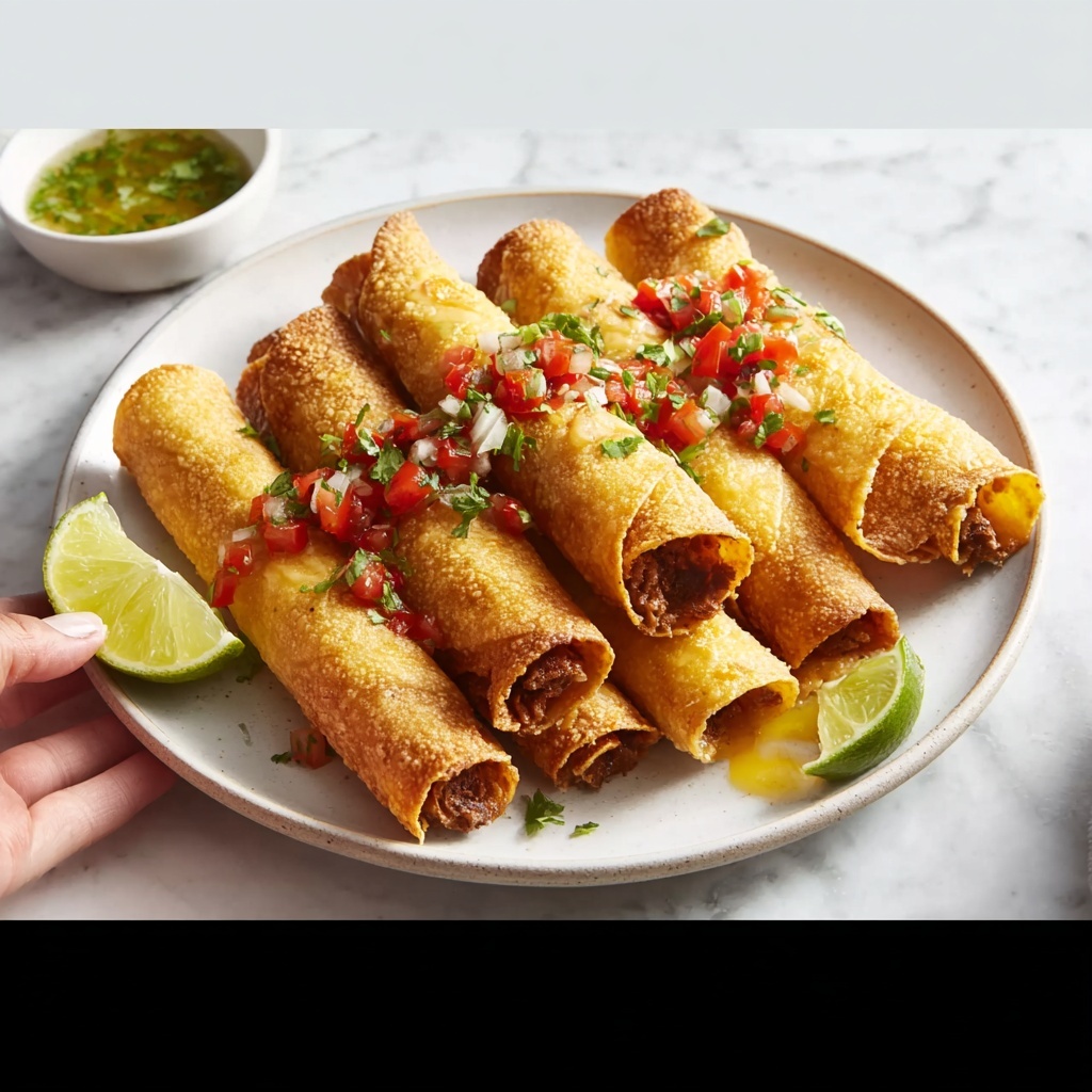 Spicy Beef Taquitos Recipe - Recipe Image