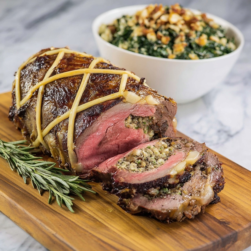 Baked Stuffed Flank Steak Recipe - Recipe Image