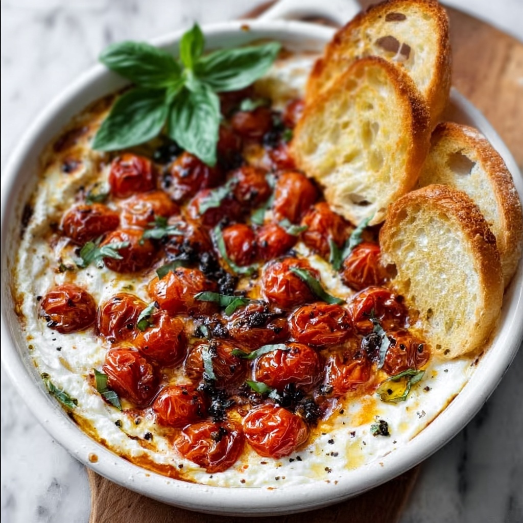 Three Cheese Tomato Bruschetta Dip Recipe - Recipe Image