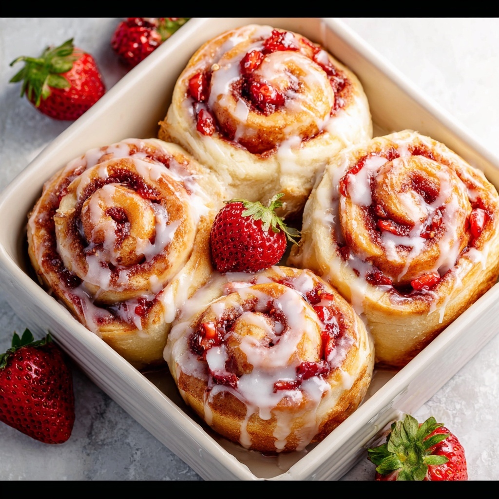 Strawberry Cheesecake Cinnabon Rolls Recipe - Recipe Image