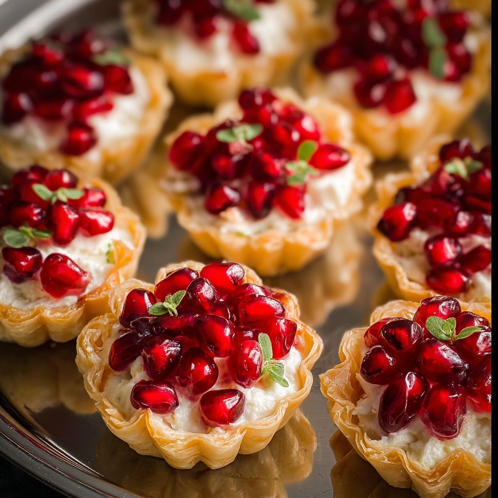Pomegranate and Goat Cheese Phyllo Bites Recipe - Recipe Image