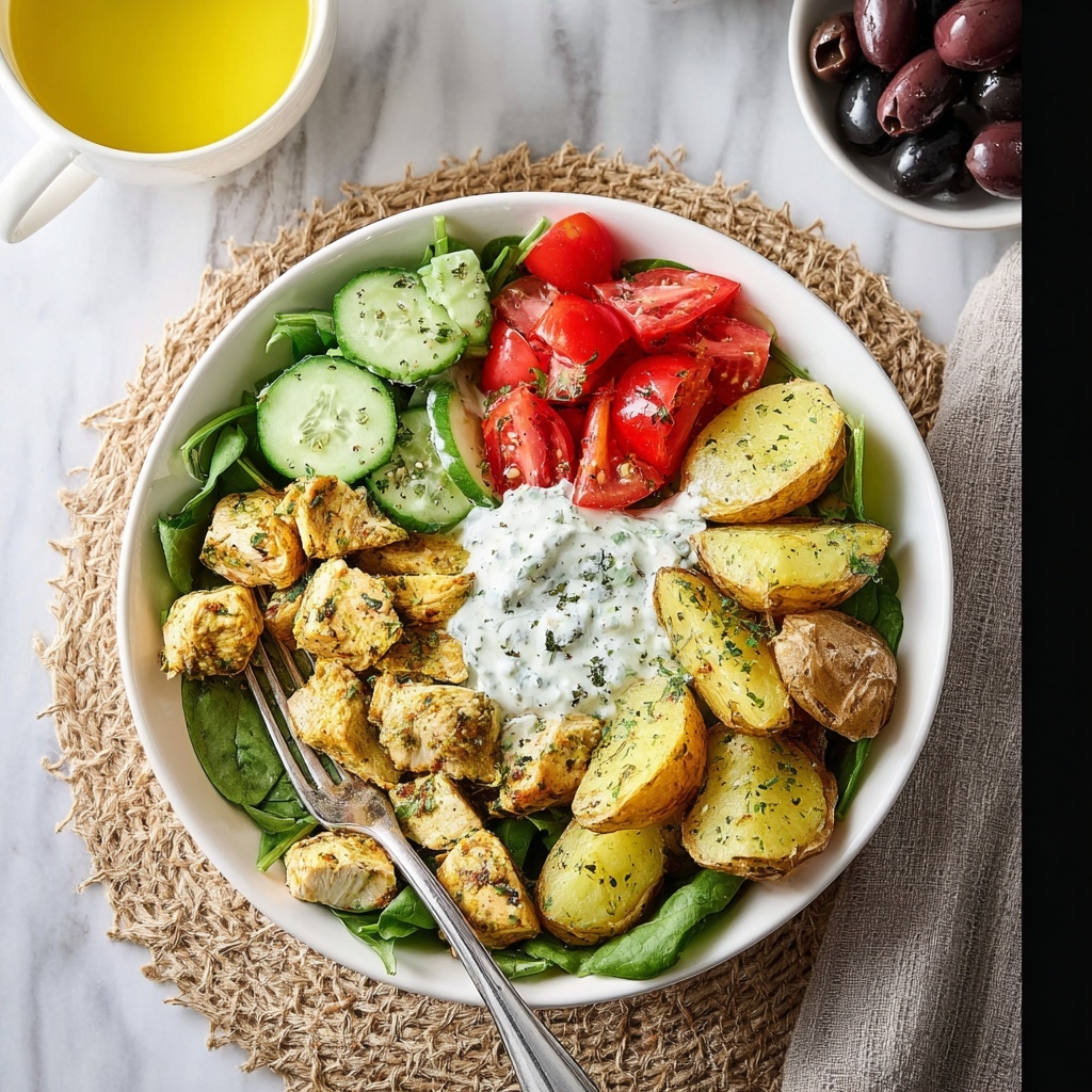 Loaded Greek Chicken Bowl with Dairy-Free Tzatziki Recipe - Recipe Image