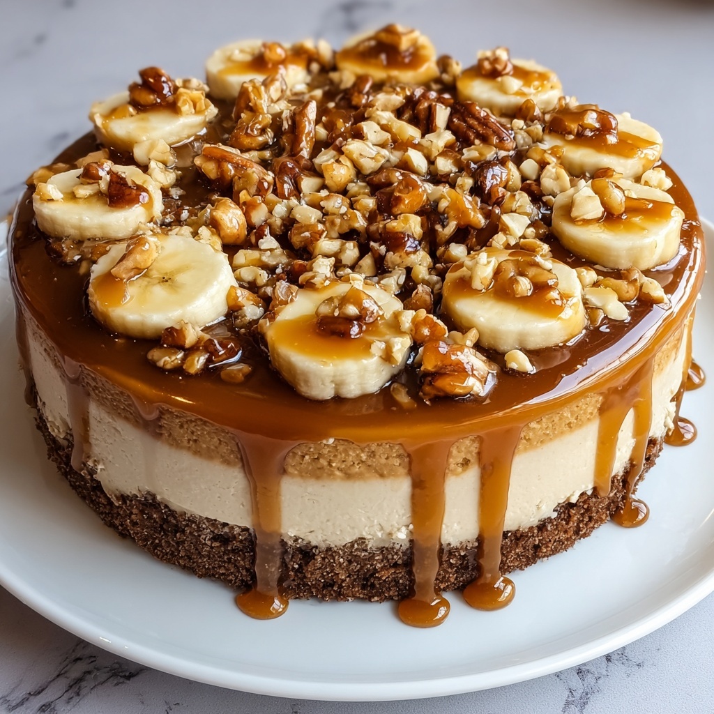 Banana Caramel Nut Cheesecake Recipe - Recipe Image