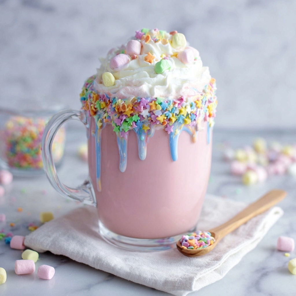 Unicorn Hot Chocolate Recipe - Recipe Image