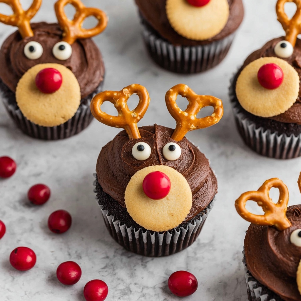 Easy Reindeer Cupcakes Recipe - Recipe Image