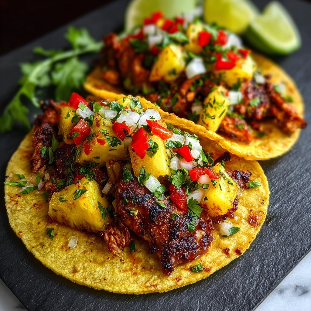 Pineapple Chicken Tacos Recipe - Recipe Image