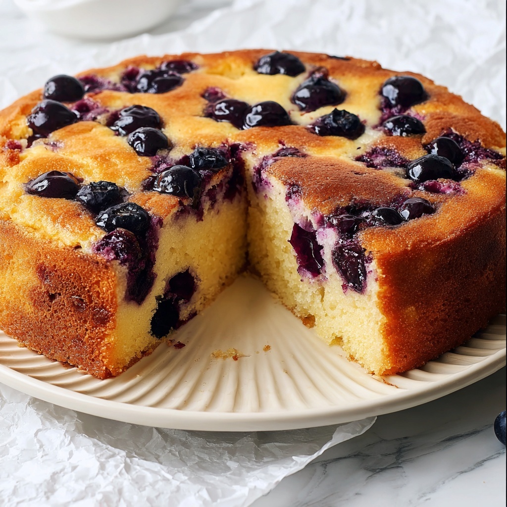 Air Fryer Blueberry Yogurt Cake Recipe - Recipe Image