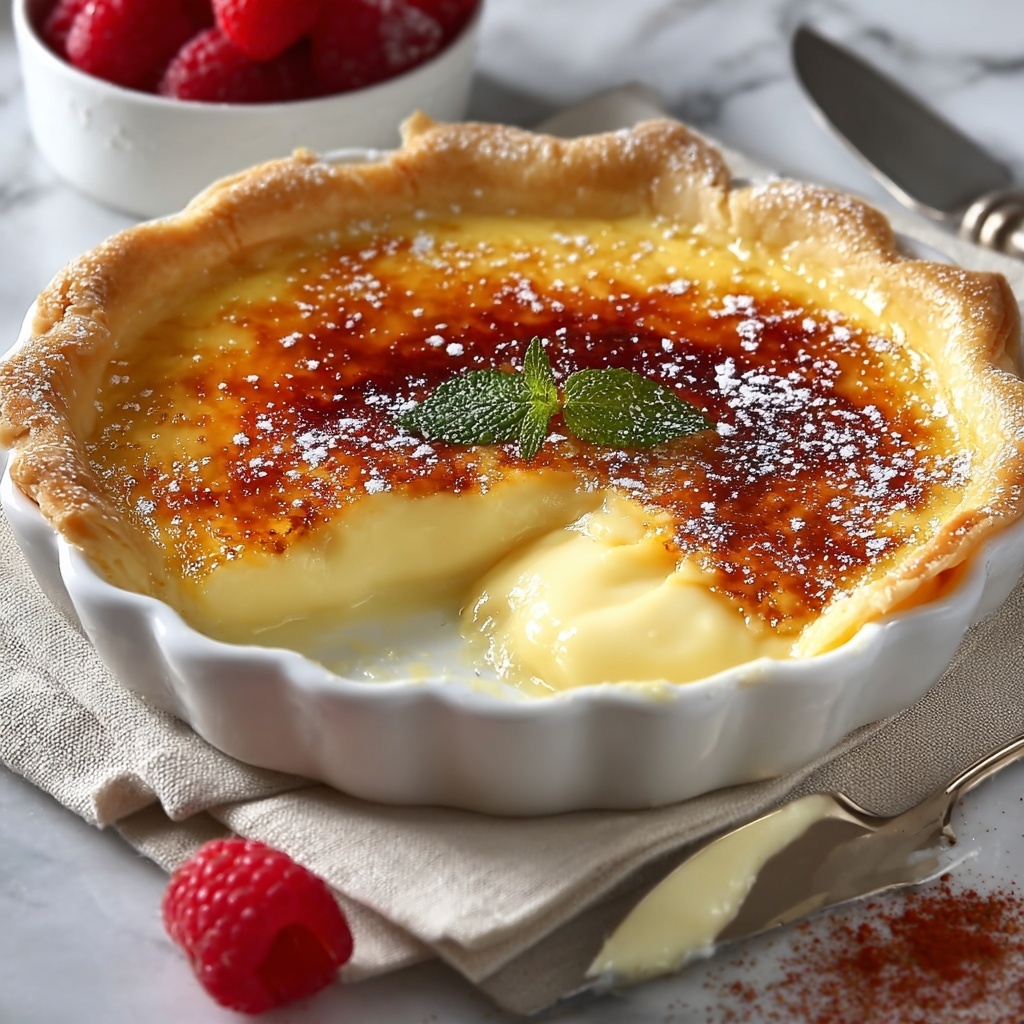 Authentic French Crème Brûlée Tart Recipe - Recipe Image