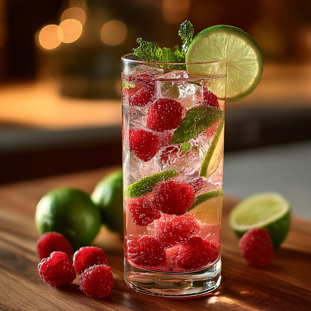 Raspberry Lime Fizz Drink Recipe - Recipe Image