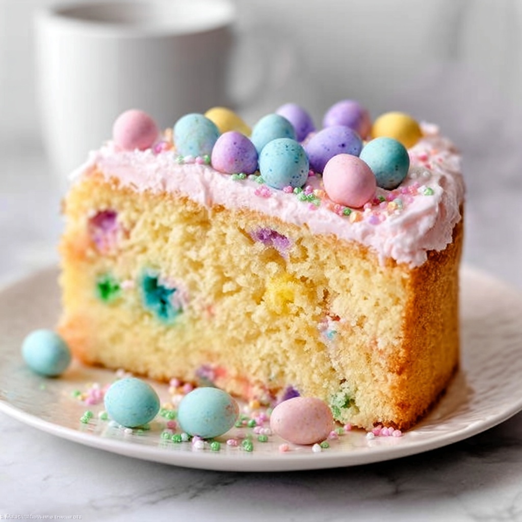 Festive Easter Poke Cake Recipe - Recipe Image