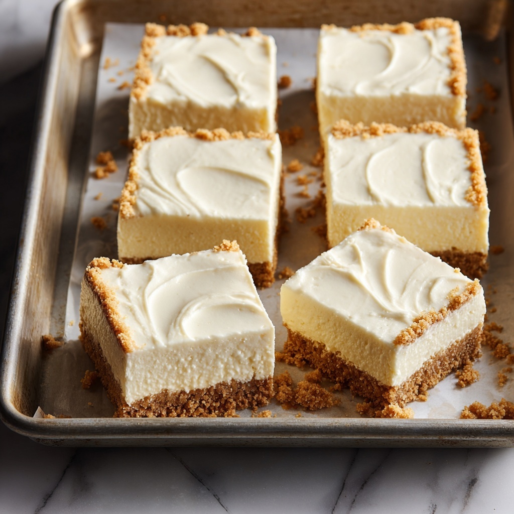 No Bake Cheesecake Bars Recipe - Recipe Image