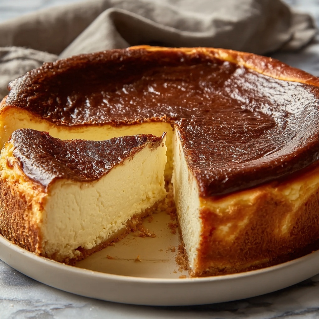 Loaf Pan Basque Cheesecake Recipe - Recipe Image