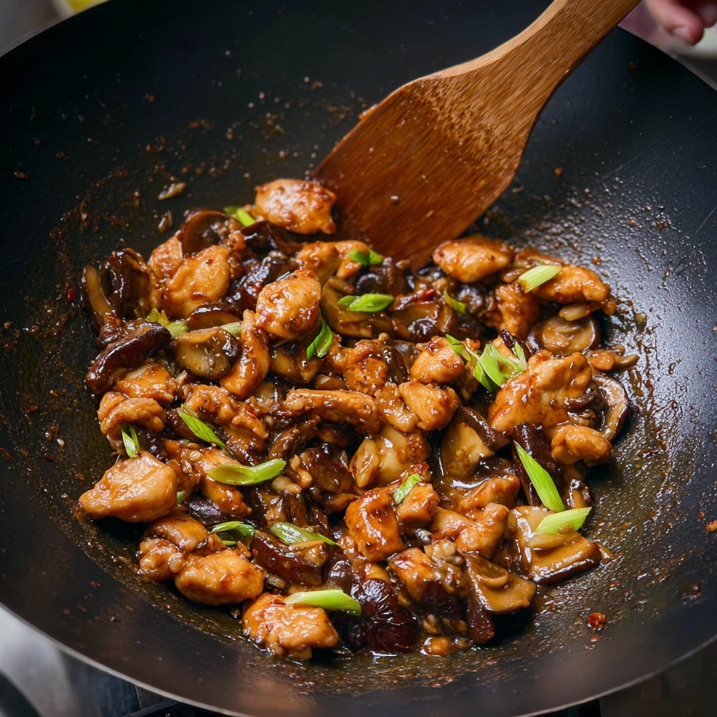 Black Pepper Chicken with Mushrooms Recipe - Recipe Image