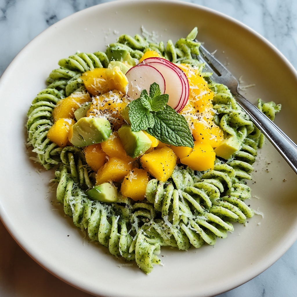 Zoodles with Avocado and Mango Sauce Recipe - Recipe Image