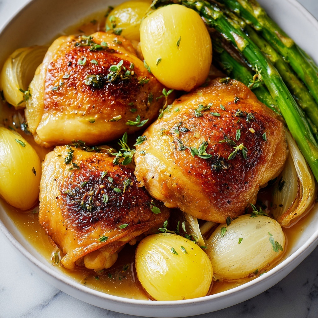 One-Pan Roasted Chicken with Spring Vegetables Recipe - Recipe Image
