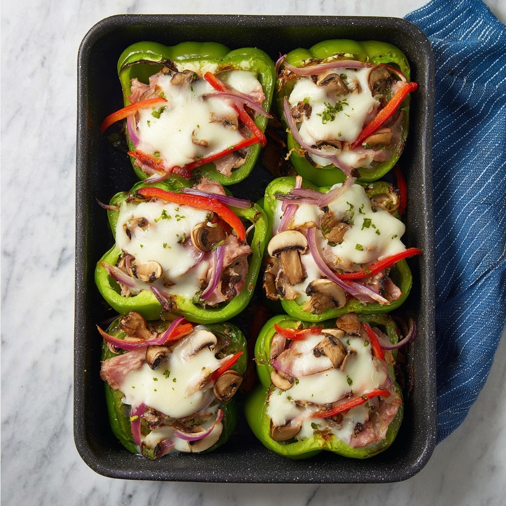 Philly Cheesesteak Stuffed Peppers Recipe - Recipe Image