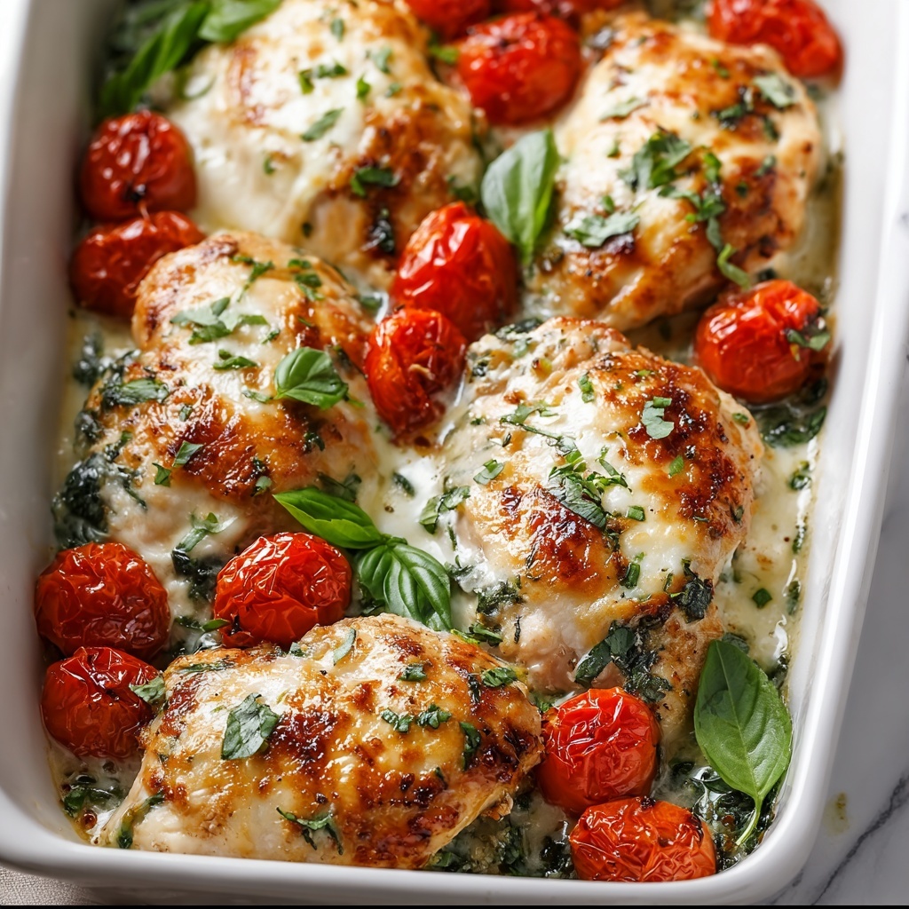 Baked Tuscan Chicken Casserole Recipe - Recipe Image