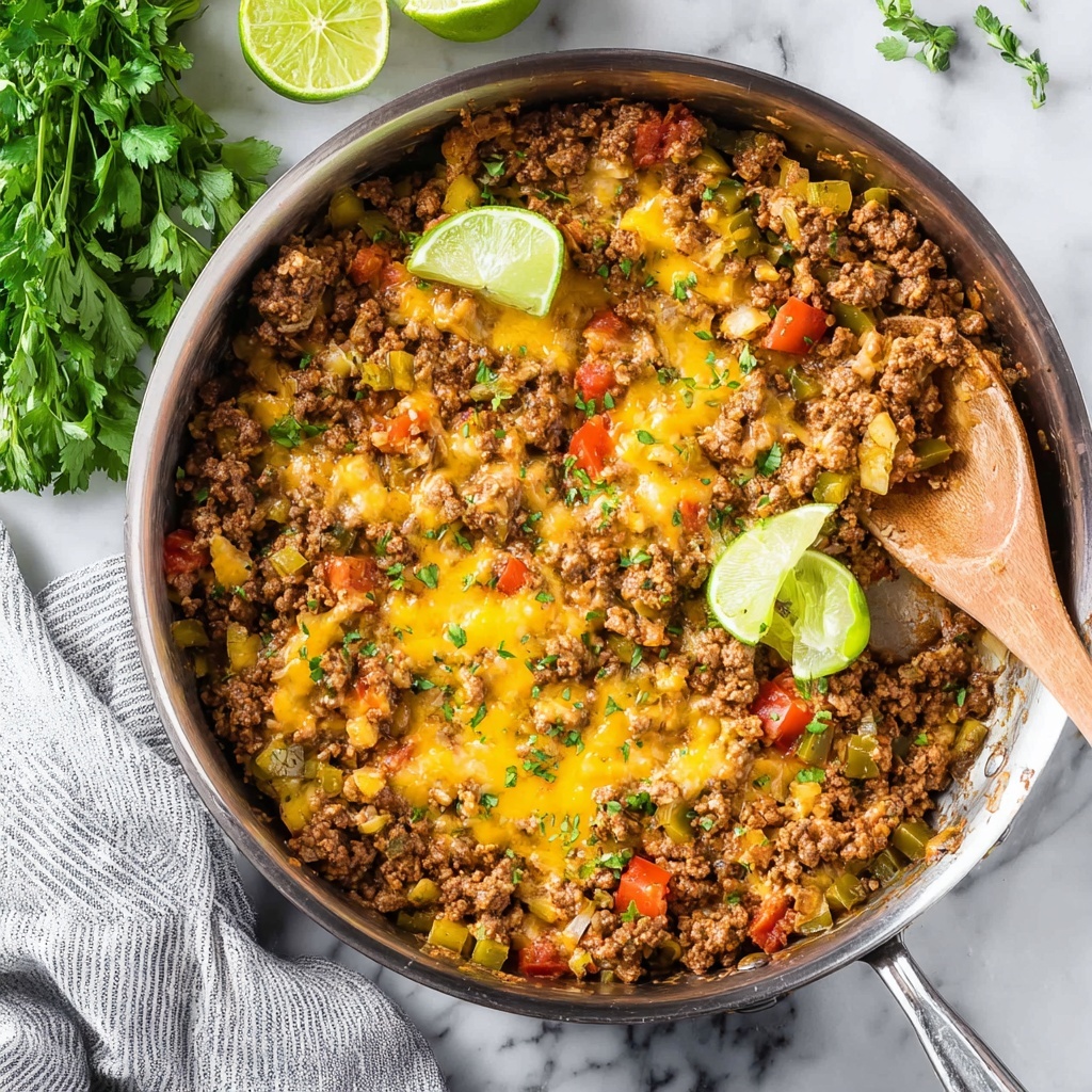 One-Pan Taco Zucchini Skillet Recipe - Recipe Image