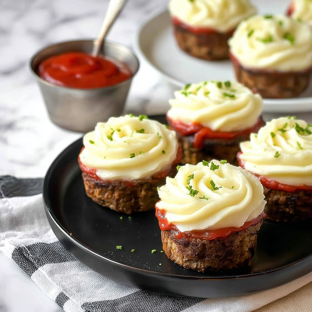 Meatloaf Cupcakes with Mashed Potato Frosting Recipe - Recipe Image