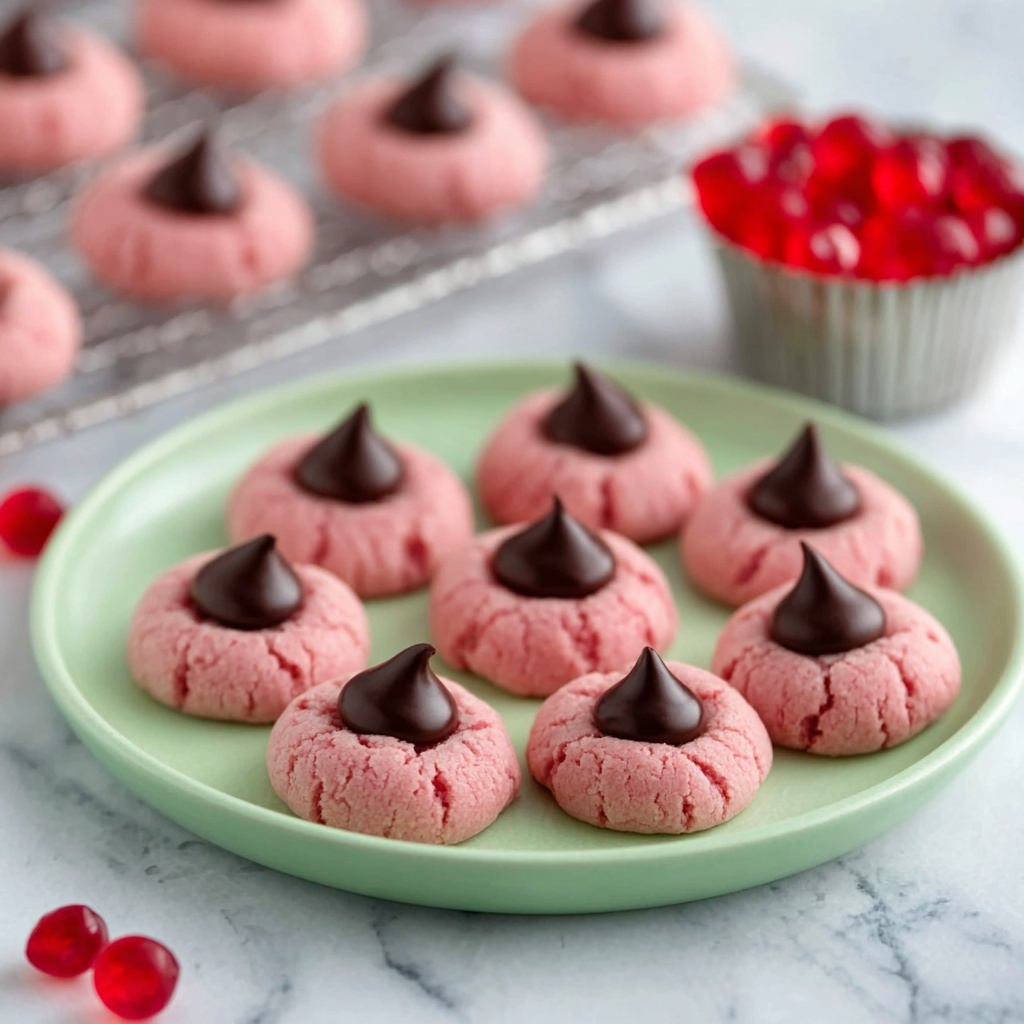 Chocolate Cherry Blossom Cookies Recipe - Recipe Image