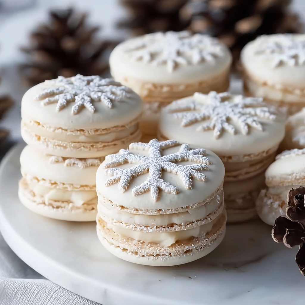 Snowflake Macarons Recipe - Recipe Image