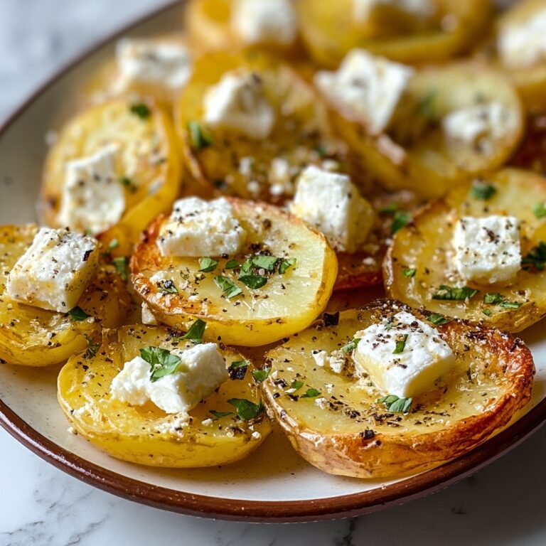 Roasted Potatoes with Baked Feta and Garlic Recipe