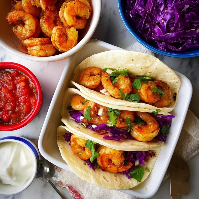 Ceviche-Marinated & Grilled Louisiana Shrimp Tacos Recipe